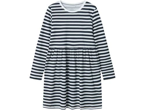 Name It bright white stribet kjole